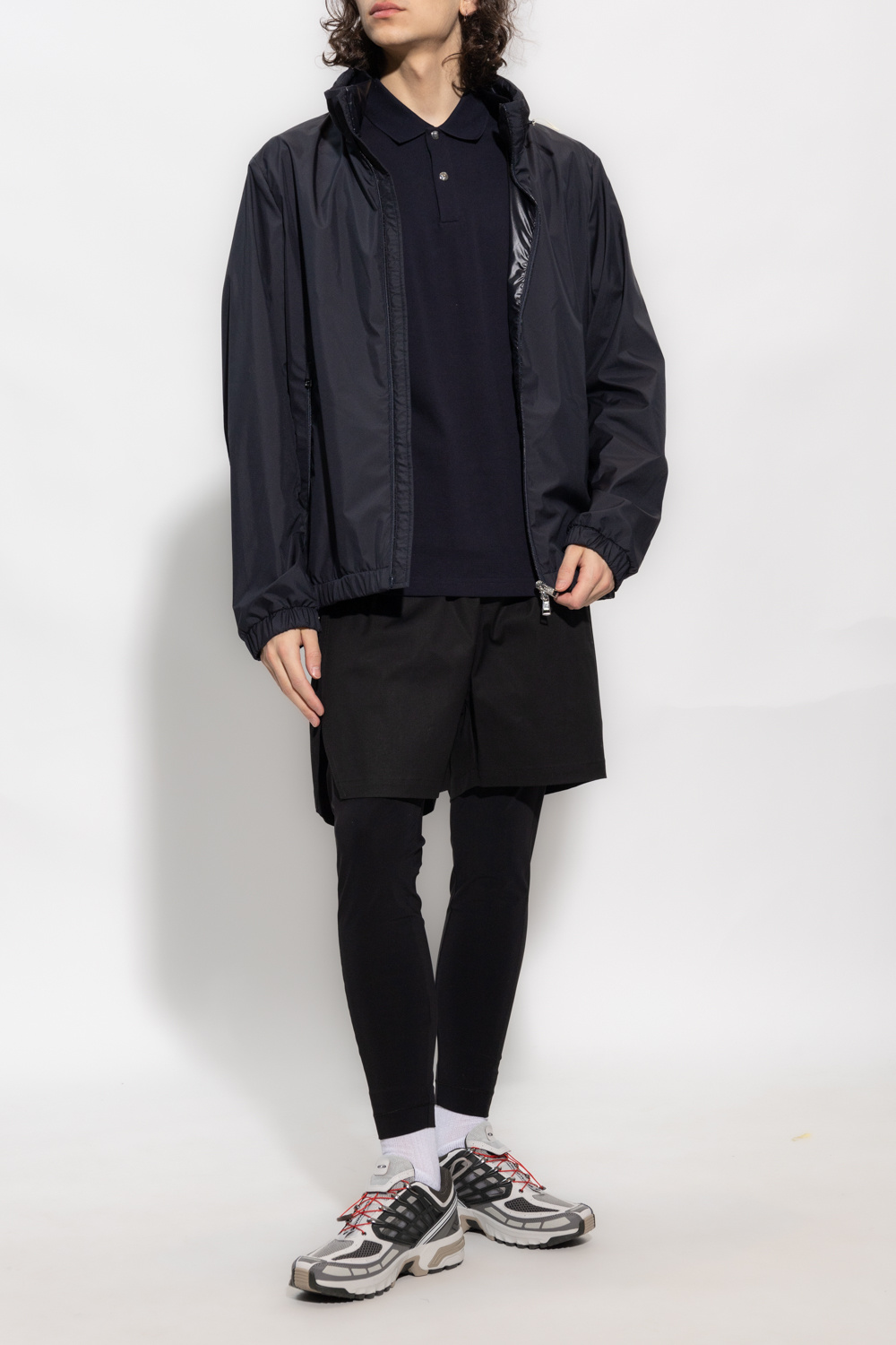 Navy blue Polo shirt with logo Moncler - Man Modern Fit